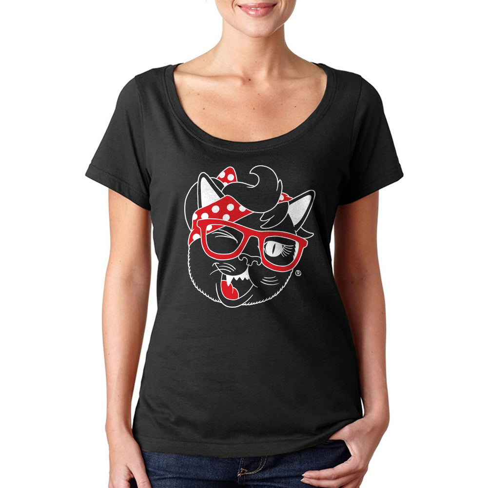 Sexy Hackers Logo Sheer Scoopneck Tee
