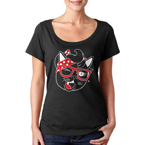 Sexy Hackers Logo Sheer Scoopneck Tee