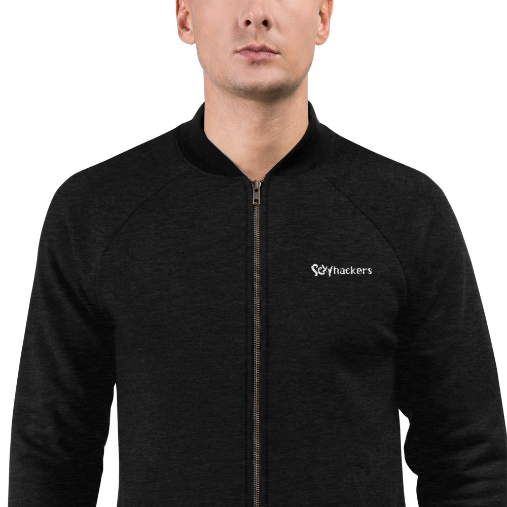 Sexy Hackers Letter Logo Embroidered Bomber Jacket