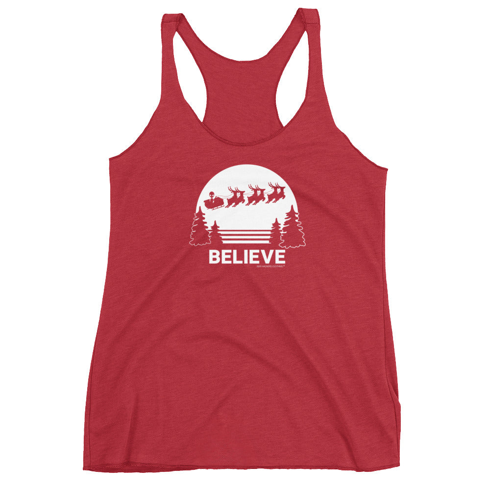 Santa Believe Women's Racer-back Tank-top