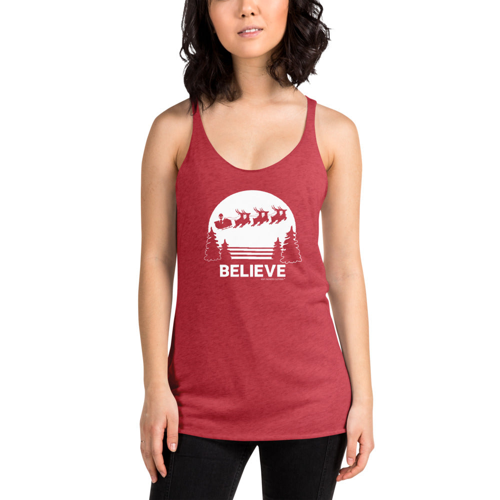Santa Believe Women's Racer-back Tank-top
