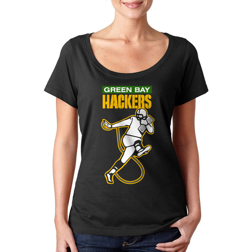 Green Bay Hackers Women's Sheer Scoopneck Tee