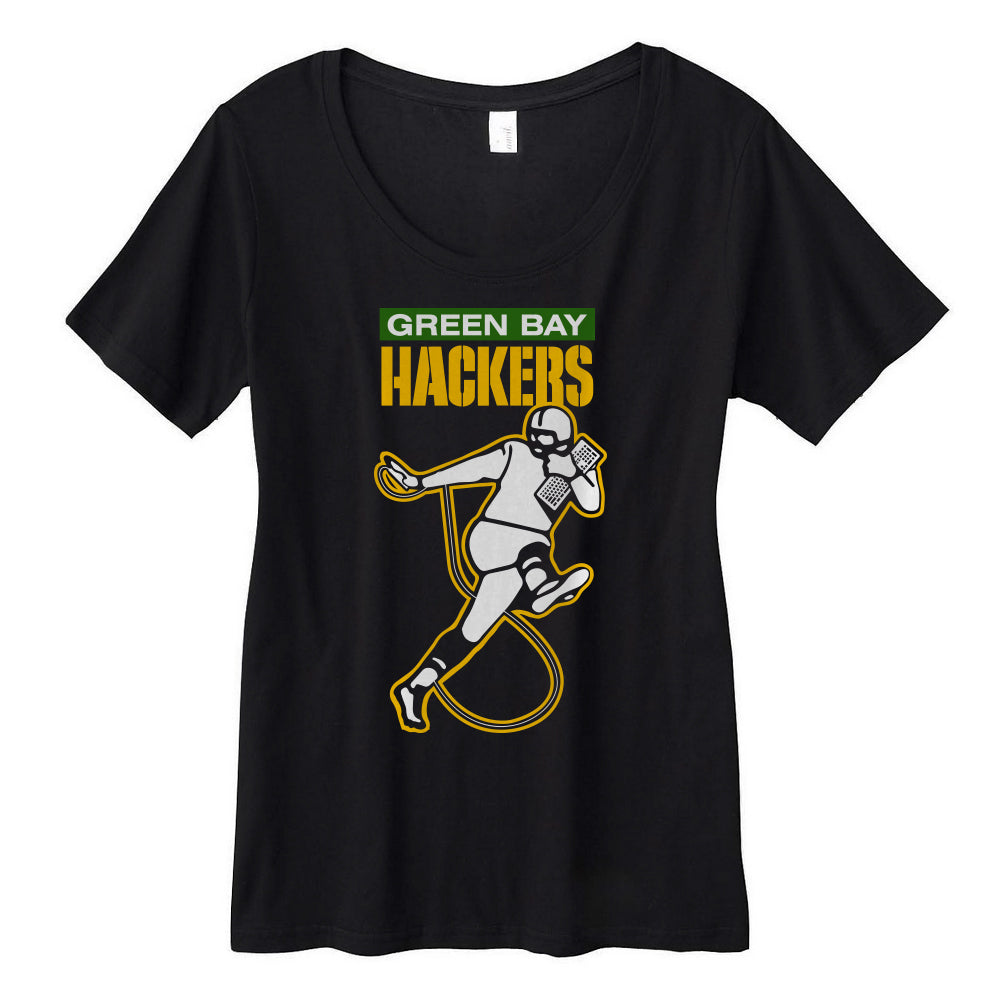 Green Bay Hackers Women's Sheer Scoopneck Tee