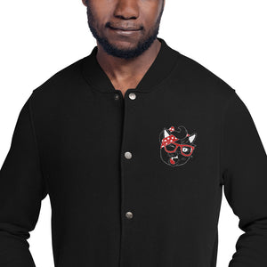 Sexy Hackers Cat Logo Champion Bomber Jacket