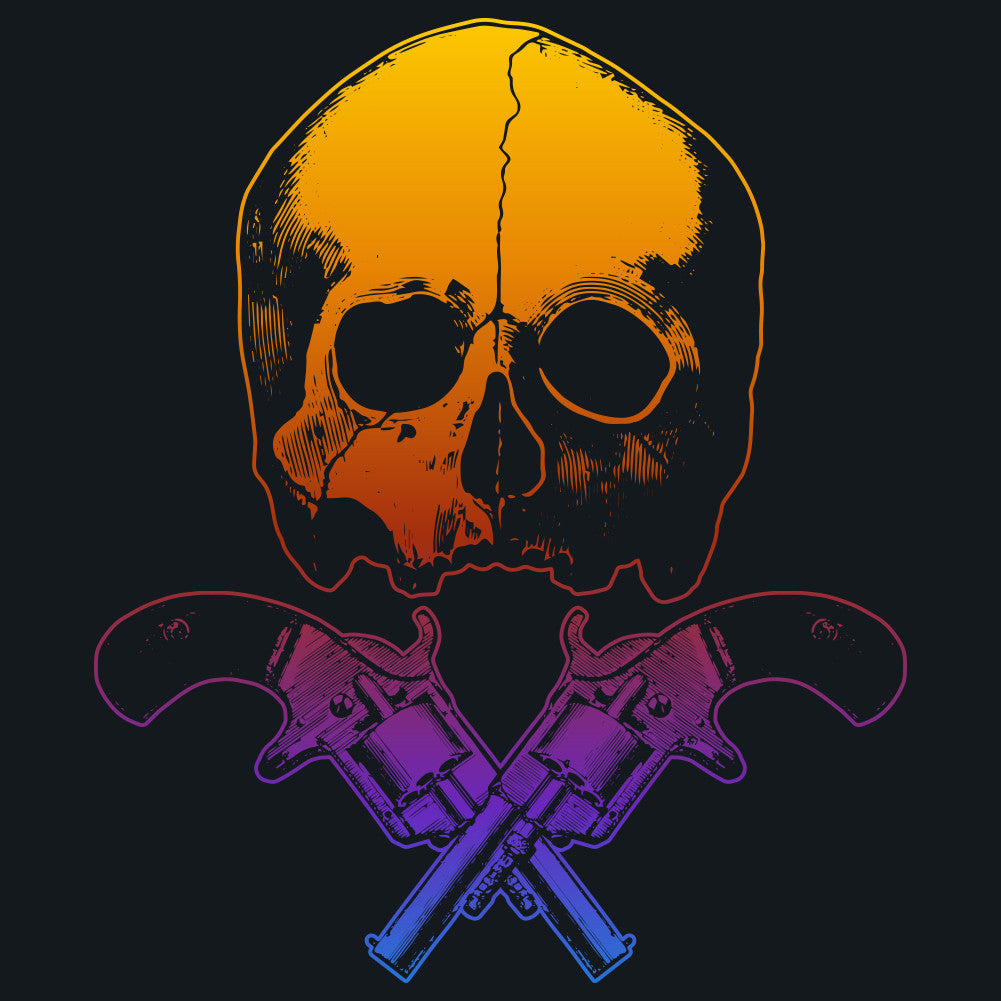 Skull and Crossed Guns Unisex T-Shirt