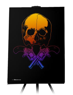 Canvas - Skull & Crossed Guns  - 1