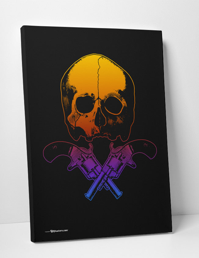 Canvas - Skull & Crossed Guns  - 2