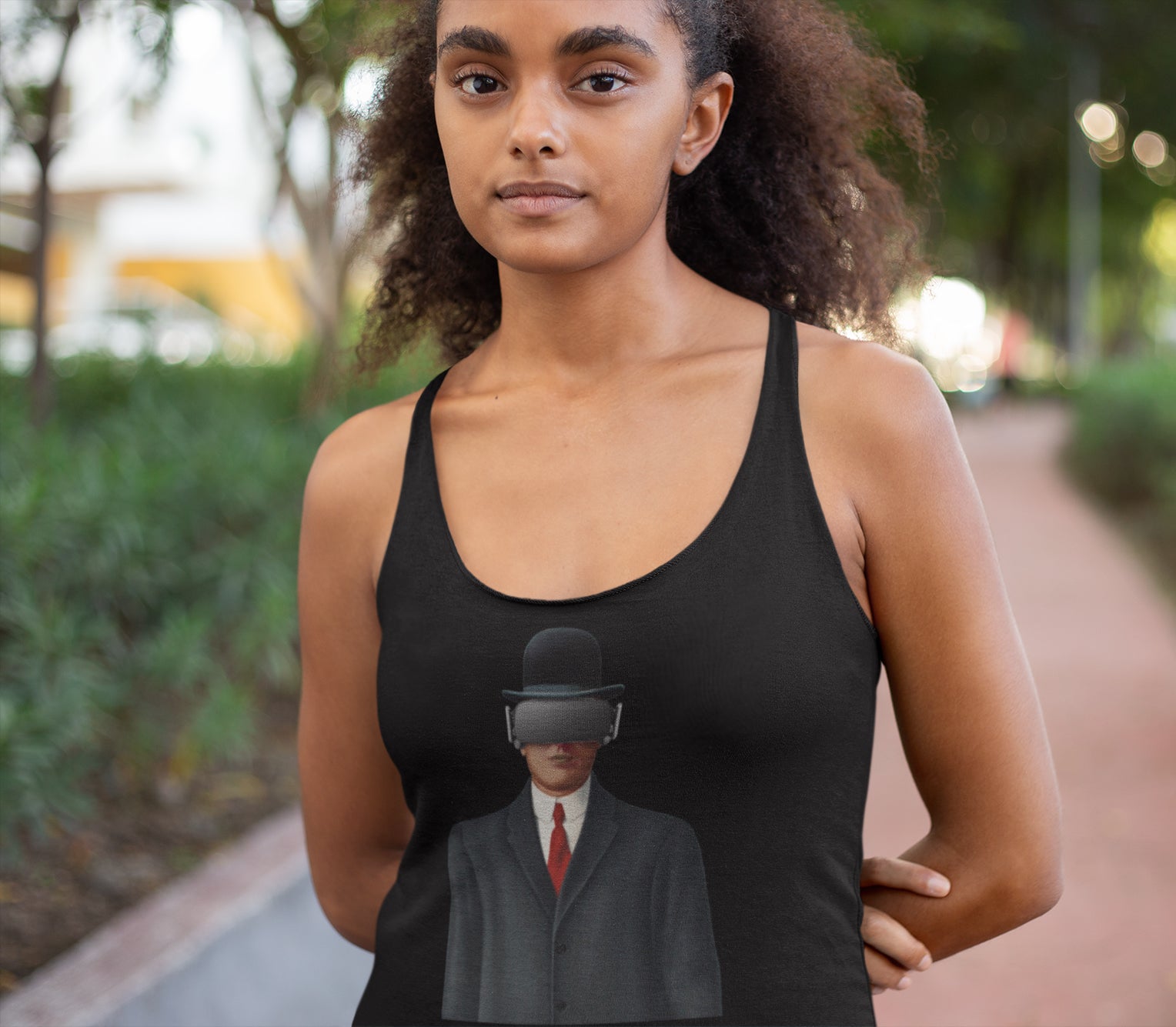 Son of Oculus Cut Out Variation Women's Racerback Tank-Top