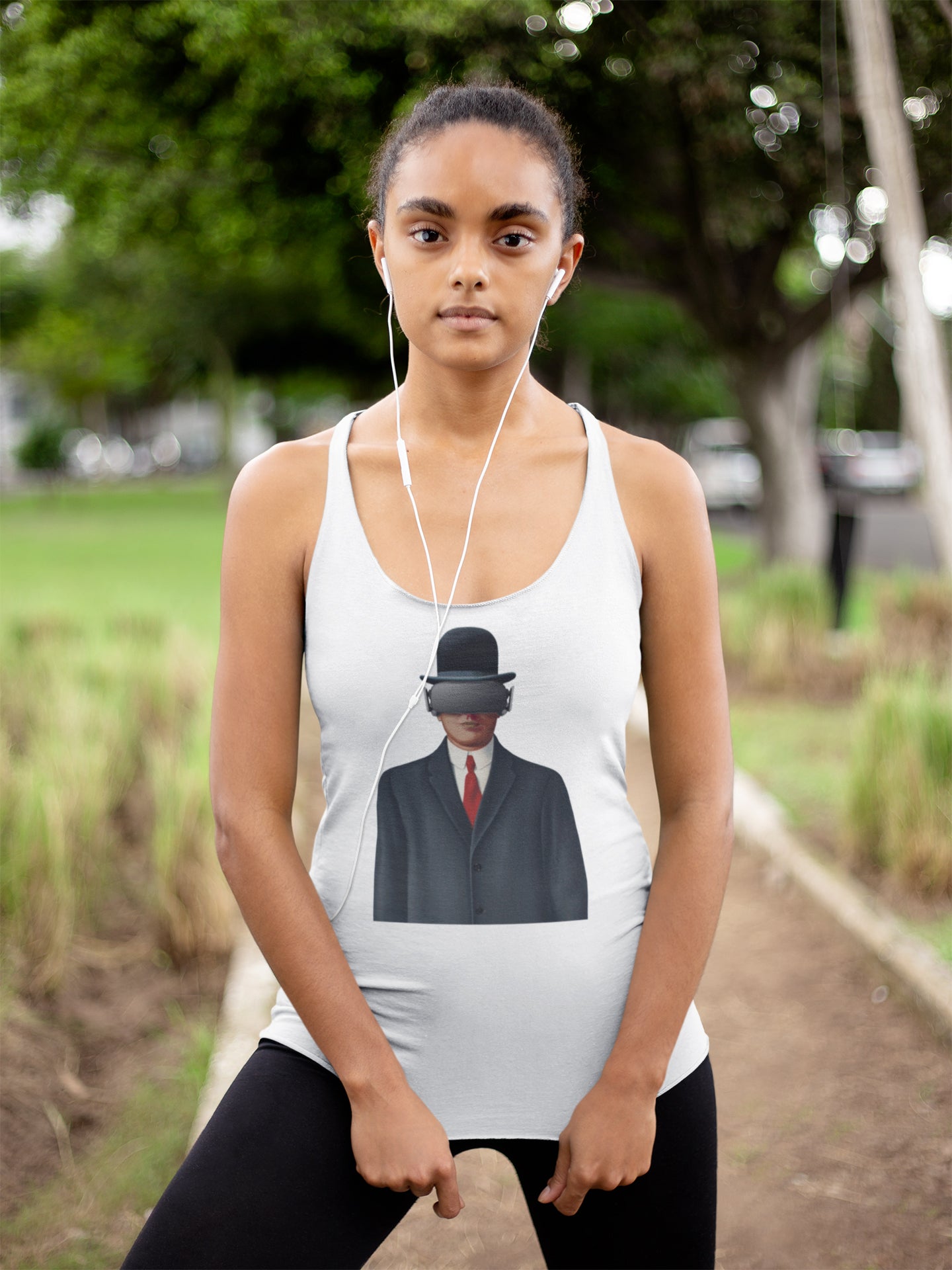 Son of Oculus Cut Out Variation Women's Racerback Tank-Top