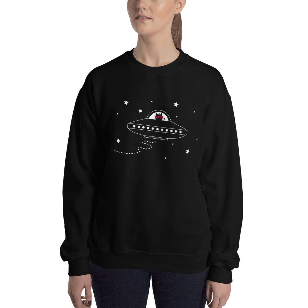 Space Ship Kitty Unisex Sweatshirts