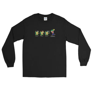 Men's Classic Teenage Mutant Ninja Turtles Long Sleeve T-Shirt in Black - Size Medium