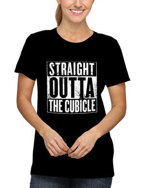 Shirt - Official Straight Outta The Cubical Shirt For NWA Members Living Outside of Compton California  - 2