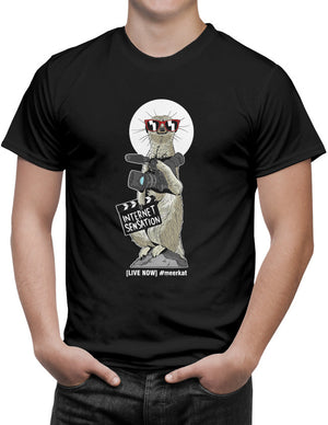 Shirt - Become a Live Stream Celebrity Use #meerkat  - 3
