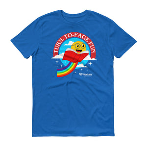 Turn-To-Page Fun Unisex Royal Blue T-shirt