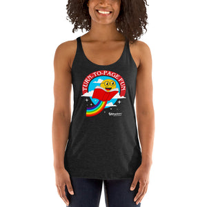 Turn-To-Page Fun Women's Racer-back Tank-top