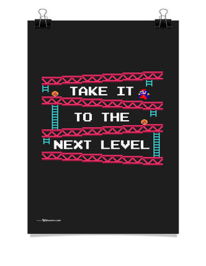 Take It To The Next Level Donkey Kong Poster