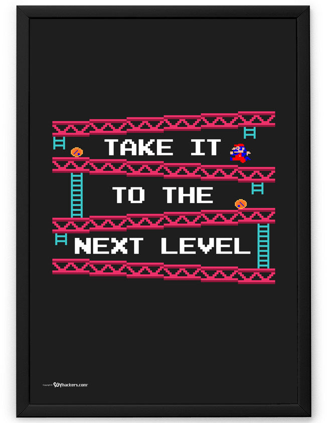 Take It To The Next Level Donkey Kong Poster