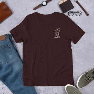 Embroidery Reading Robot Robot Logo T-Shirt
