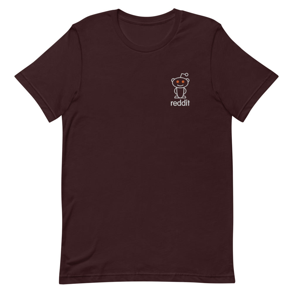 Embroidery Reading Robot Robot Logo T-Shirt