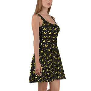 Triforce Patterned Skater Dress