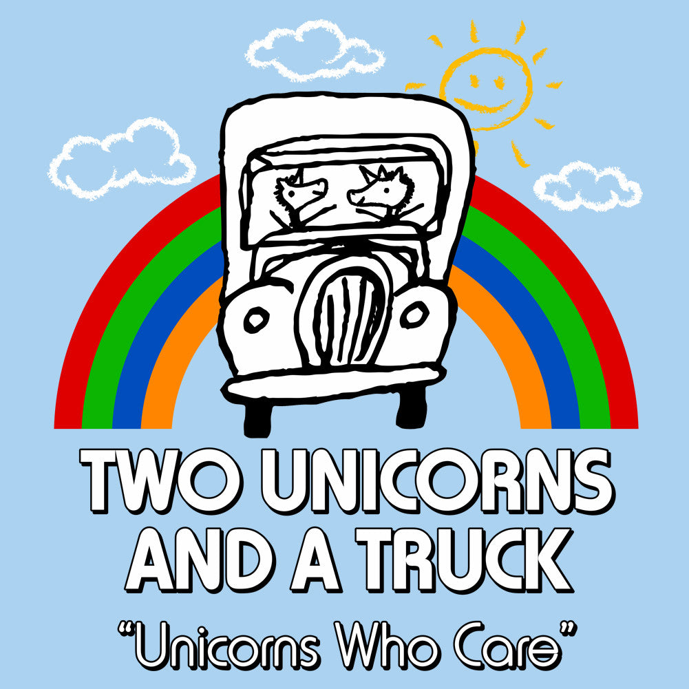 Two Unicorns and a Truck Unisex T-Shirt by Sexy Hackers