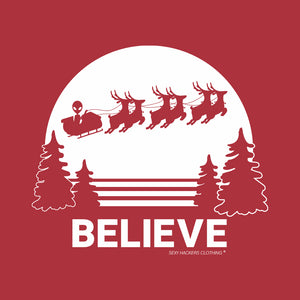 Santa Believe Women's Racer-back Tank-top