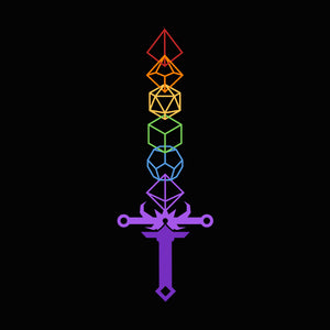 Rainbow Dice Sword Unisex Hoodies