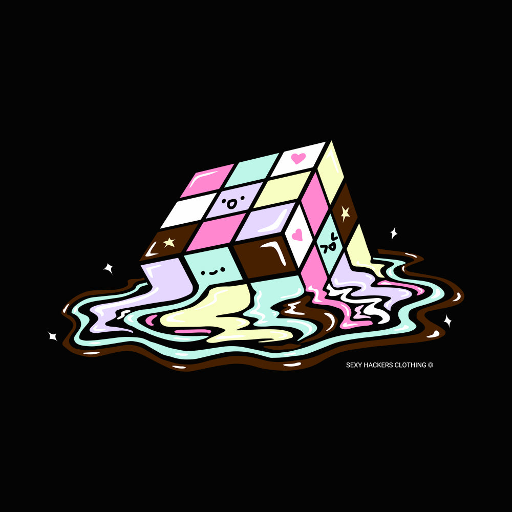 Kawaii Melting Rubix Cube Unisex T-shirt