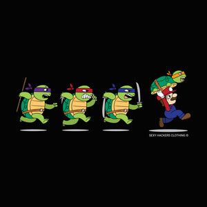 Ninja Turtles and  Mario Women's Racer-back Tank-top