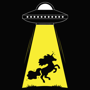 Unicorn Alien Abduction Women's Racer-back Tank-top