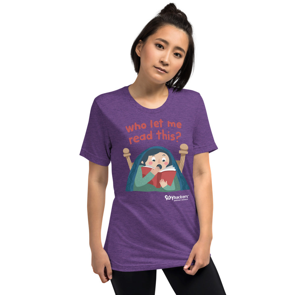 Who Let Me Read This Unisex Purple T-shirt