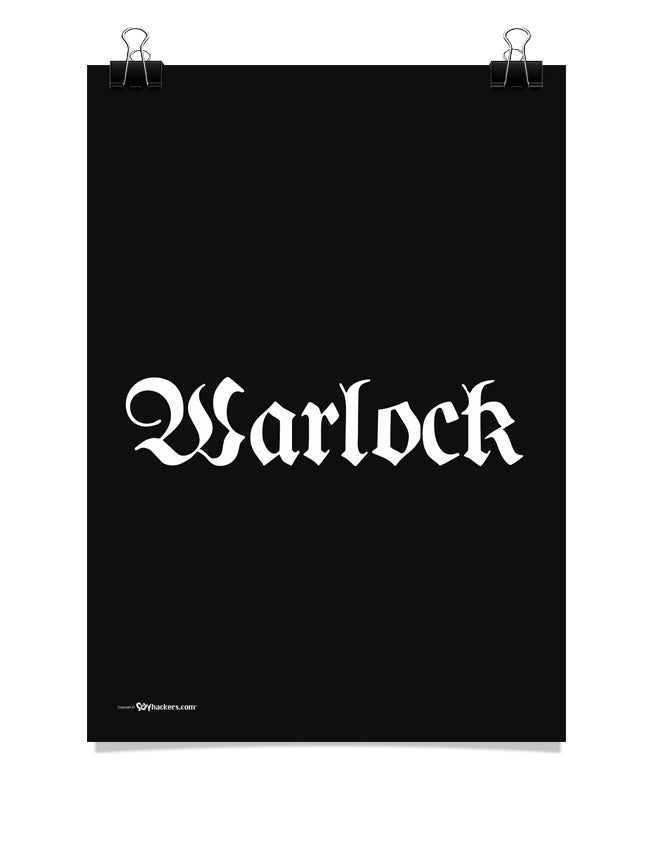 Warlock Fantasy RPG Class Title Poster