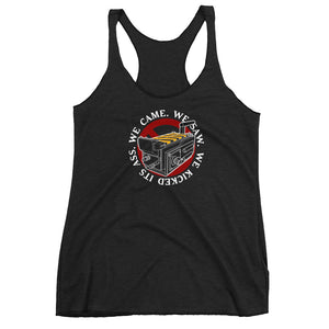 We Came We Saw We Kicked Its Women's Racer-back Tank-top