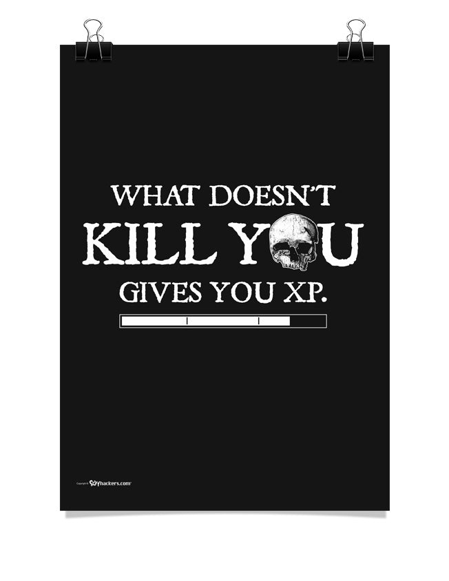 What Doesn't Kill You Gives You XP Poster