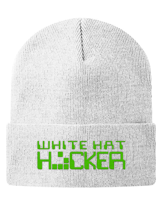 Knit Beanie - White Hat Hacker 