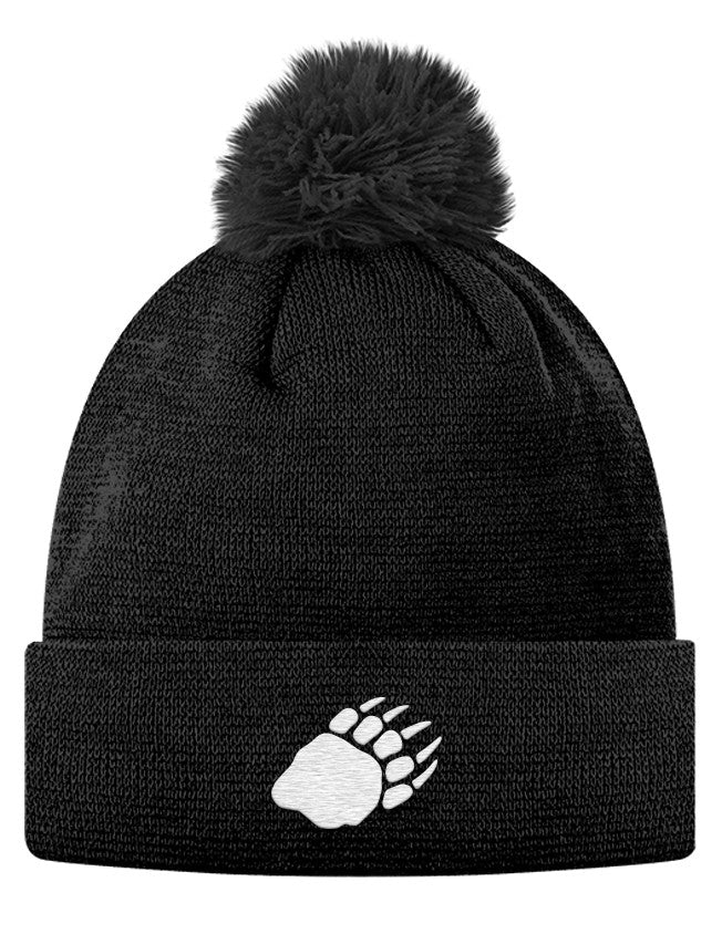 Pom Pom Knit Cap - Bear Paw  - 1