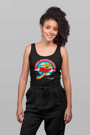 Turn-To-Page Fun Women's Racer-back Tank-top
