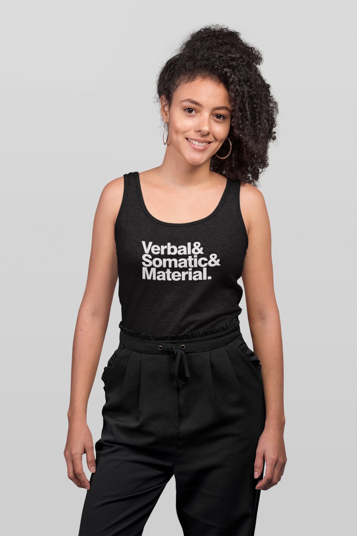 Verbal Somatic Material Women's Racer-back Tank-top