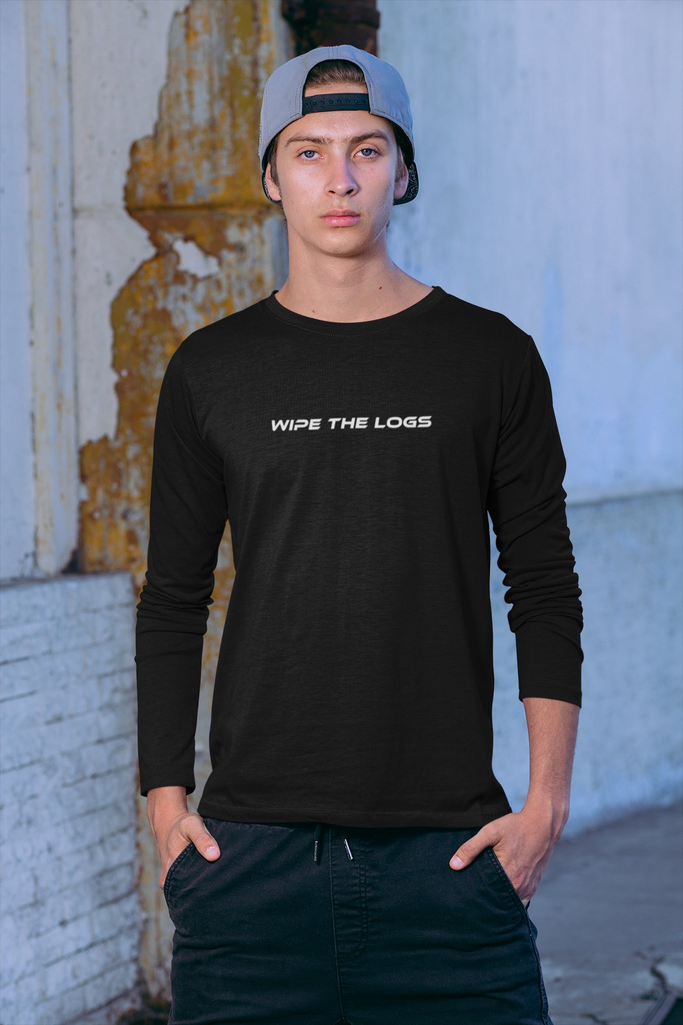 Wipe The Logs Men's Long Sleeve
