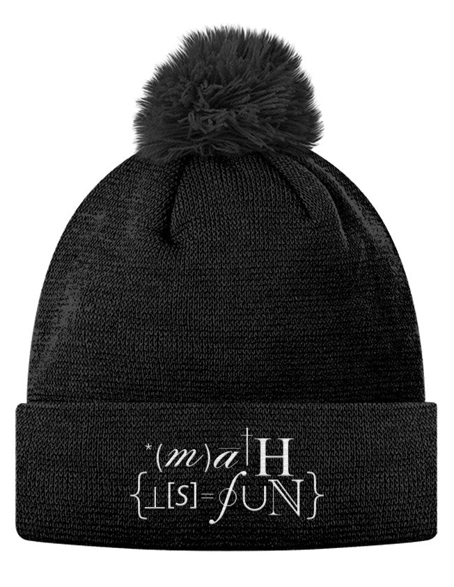 Pom Pom Knit Cap - The Ultimate Math Hat  - 1