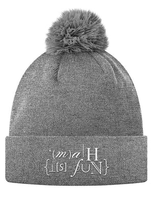Pom Pom Knit Cap - The Ultimate Math Hat  - 2