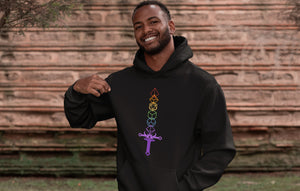 Rainbow Dice Sword Unisex Hoodies