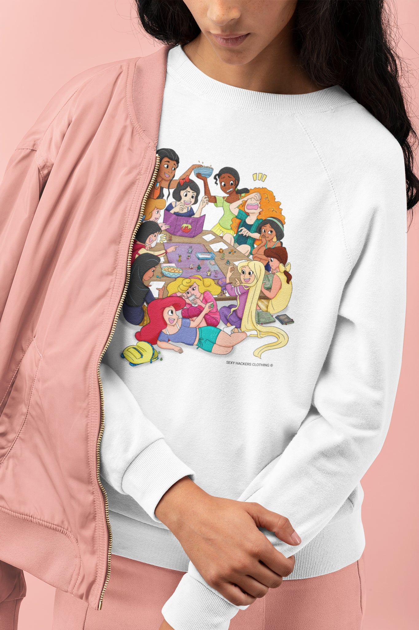 Disney Princesses and DND Unisex Sweatshirts Sexy Hackers Clothing Inc. Disney Princesses and DND Unisex Sweatshirts Sexy Hackers Clothing Inc.