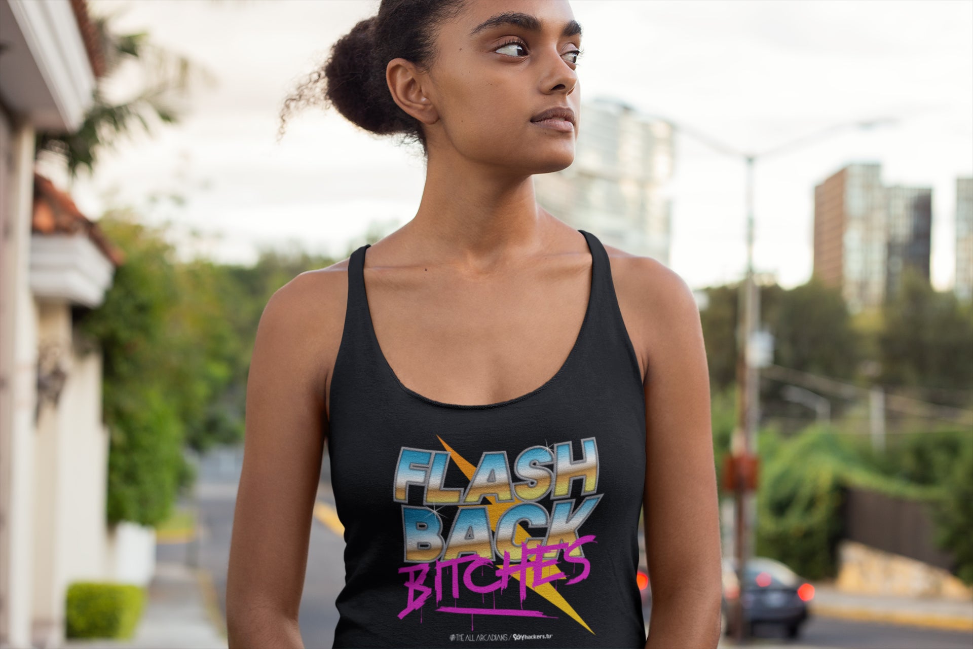 Flashback Bitches Women's Racer-back Tank-top