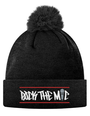 Pom Pom Knit Cap - Rock The Mic 