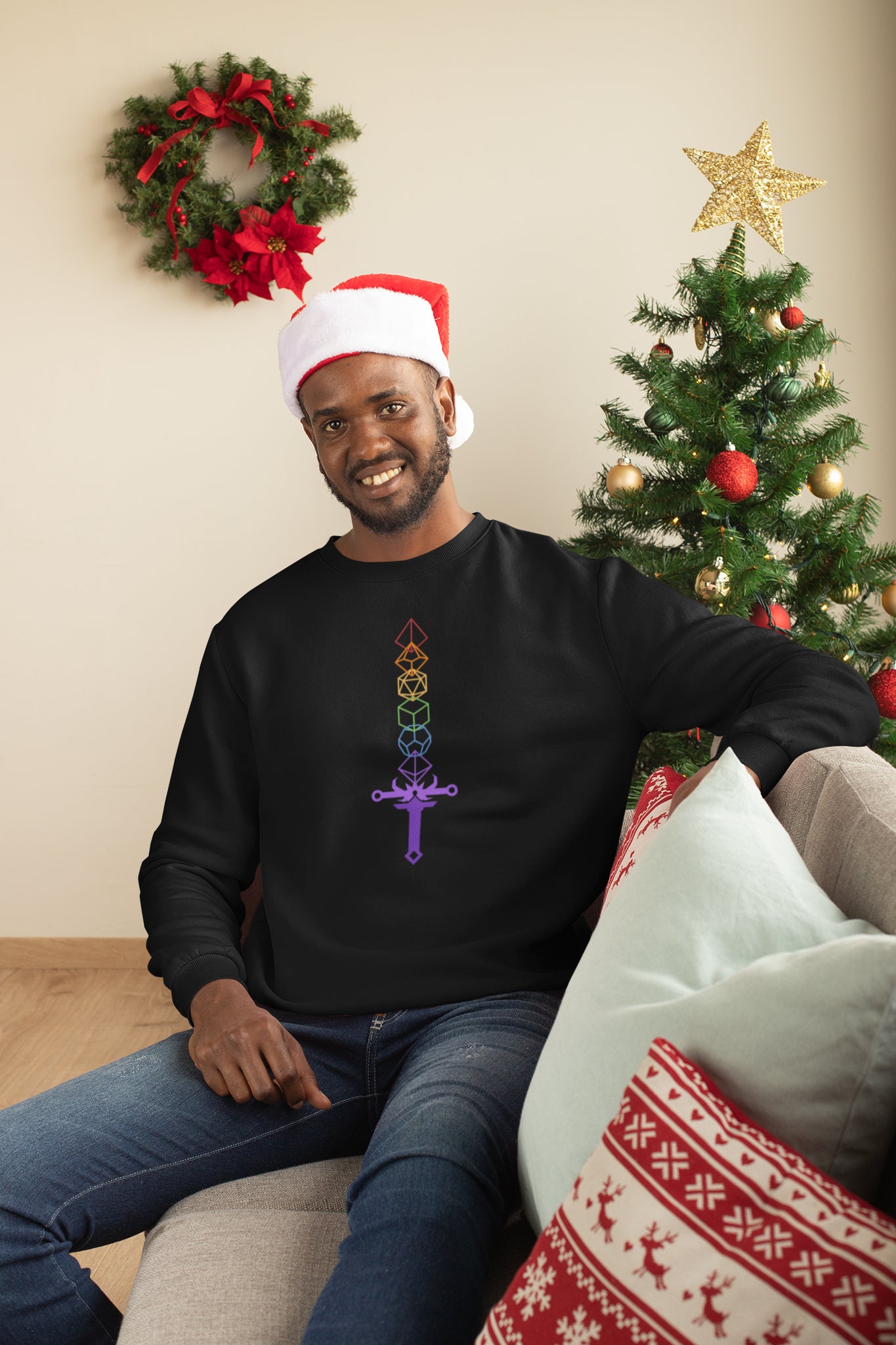 Rainbow Dice Sword Unisex Sweatshirts