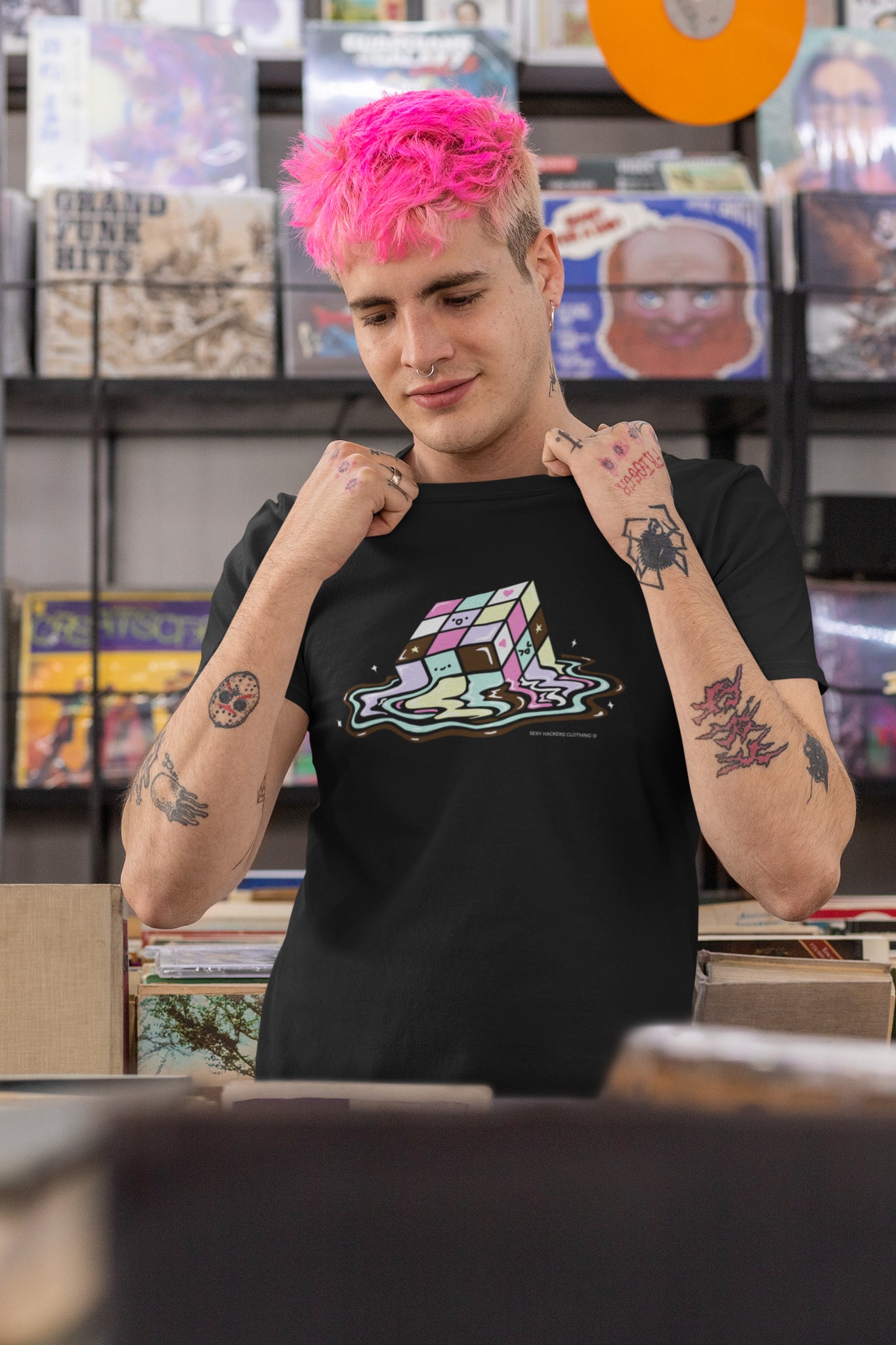 Kawaii Melting Rubix Cube Unisex T-shirt