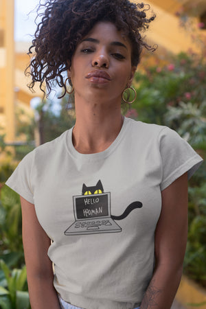 Cats Work on Computers Women's Scoopneck T-shirt
