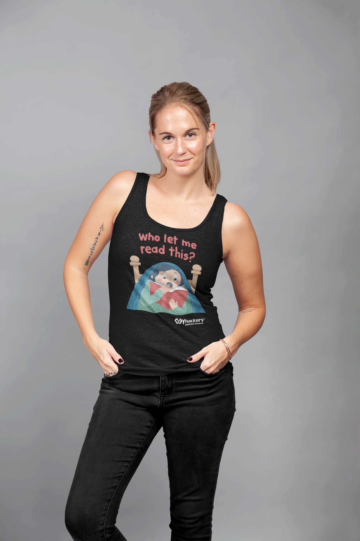 Who Let Me Read This Women's Racer-back Tank-top