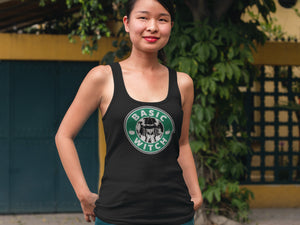 Basic Witch Brew Coffee Women's Racer-back Tank-top